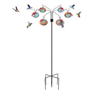 Decorative Hummingbird Feeder Hand-Blown Glass Bulbs Bird Feeder Garden Backyard